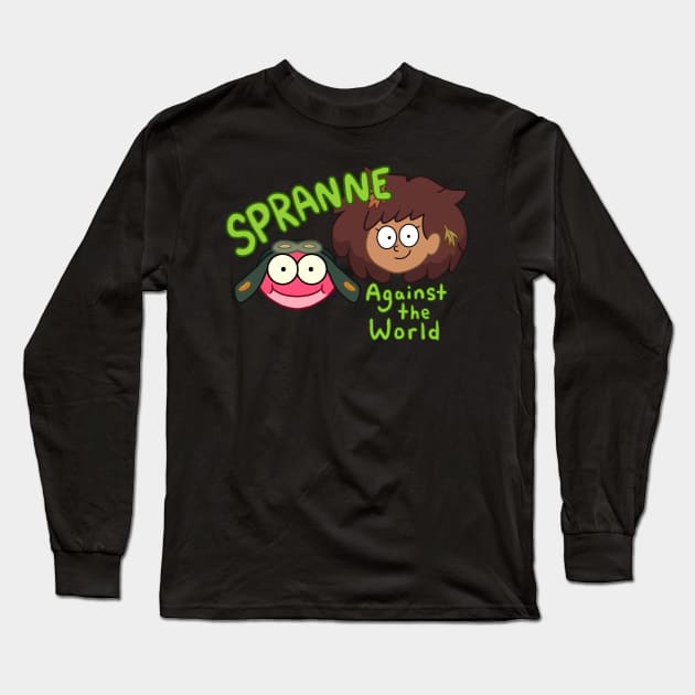 Spranne Against the World Long Sleeve T-Shirt by Kyonkichi.art